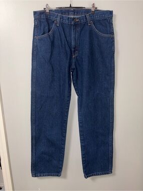 Rustler Dark Wash Straight Leg Jeans Men’s 36x30 Fits Small See Pics